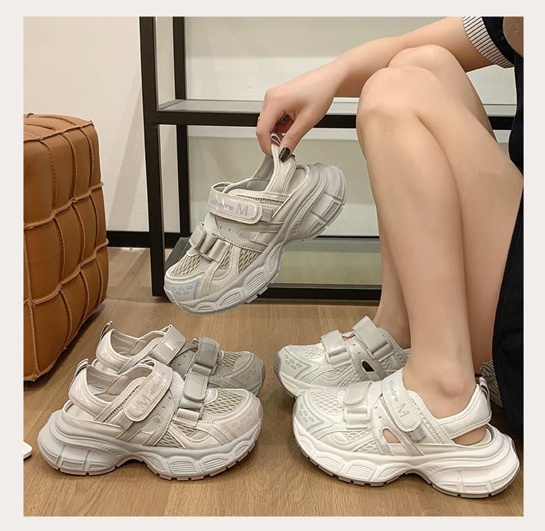 スポーツサンダル 厚底メッシュアスレチックサンダル